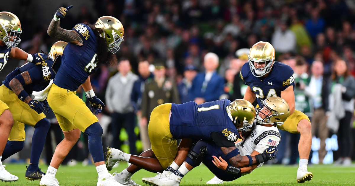 How The Notre Dame Defense Played Its Part In Thrashing Of Navy