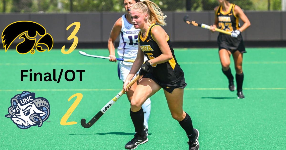 Overtime winner sends Iowa Field Hockey past #1 North Carolina