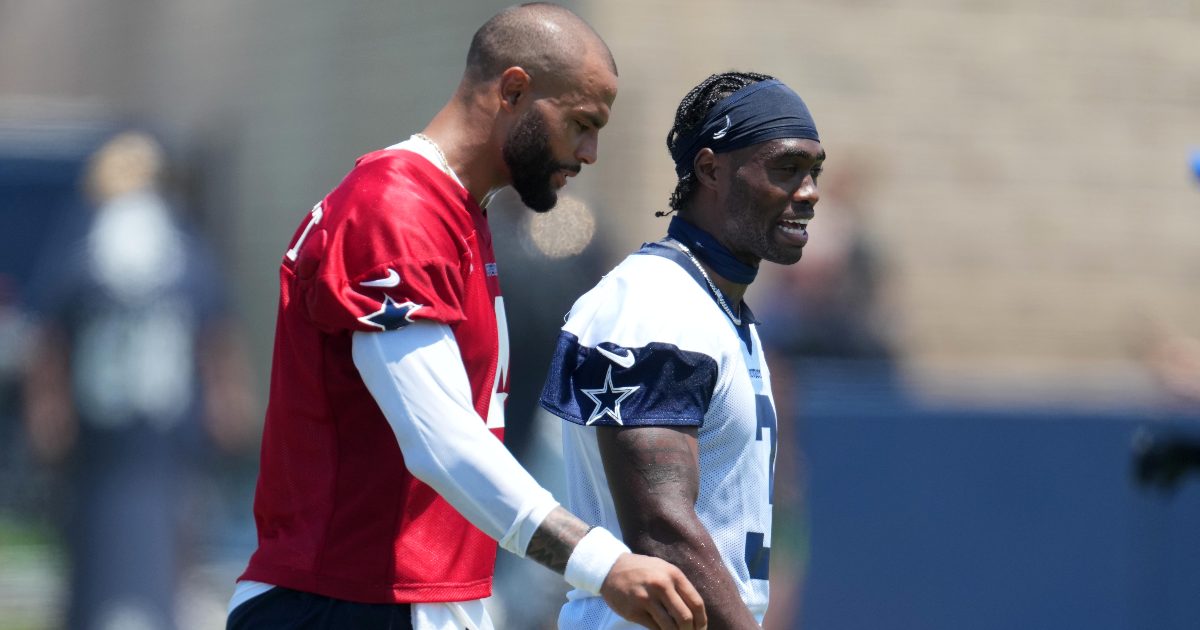 New England Patriots' Brandin Cooks, left, is stopped by