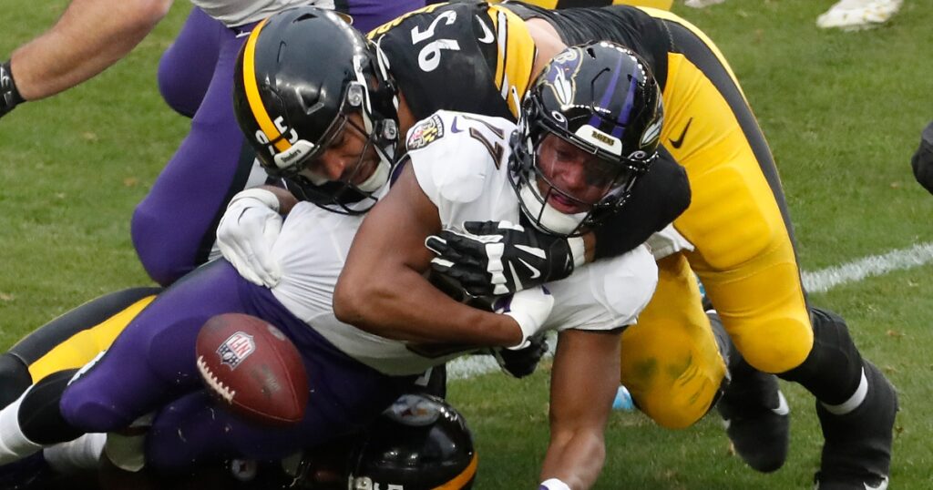 Pittsburgh Steelers defensive tackle Chris Wormley (95) stands on