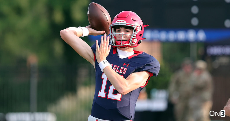 Five-star quarterback George MacIntyre attending Texas vs. Alabama football  game Saturday