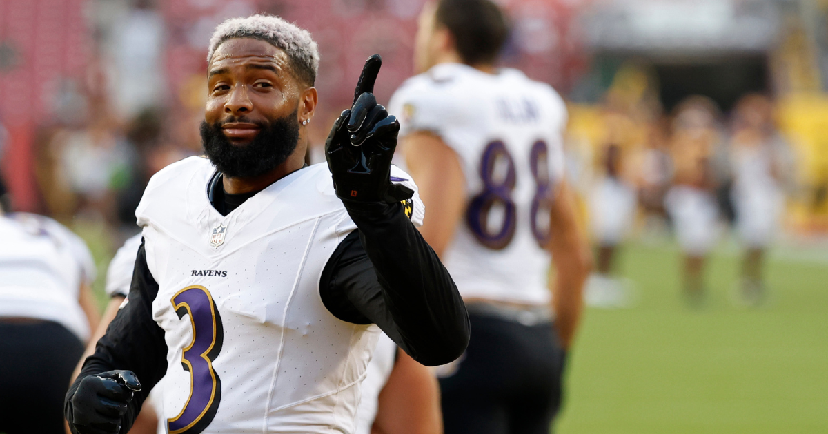 Ravens WR Odell Beckham Jr. suffers ankle injury, does not return