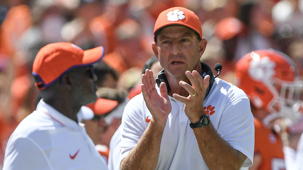 Dabo Swinney Provides Update On Clemson Injuries From Week 2