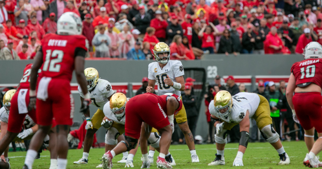 Notre Dame football Fighting Irish quarterback Sam Hartman ap poll