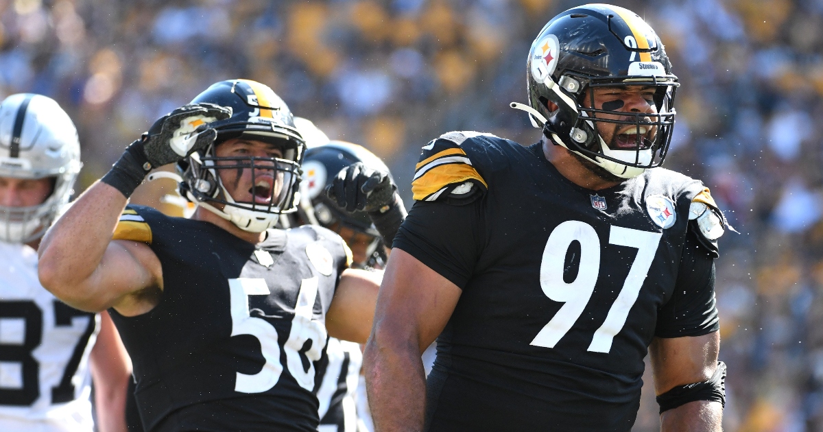 Pittsburgh Steelers defensive tackle Cameron Heyward (97) carries