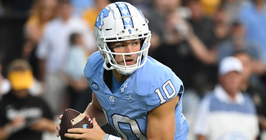 North Carolina quarterback Drake Maye