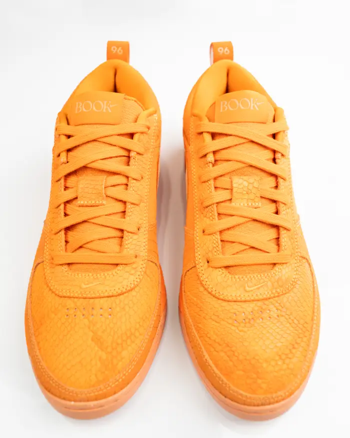 Devin Booker's new signature shoe, the 'Book 1s' in an orange