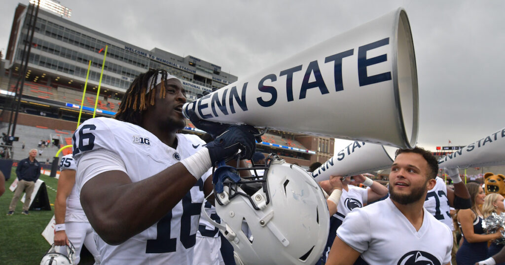 Penn State Nittany Lions players celebrate