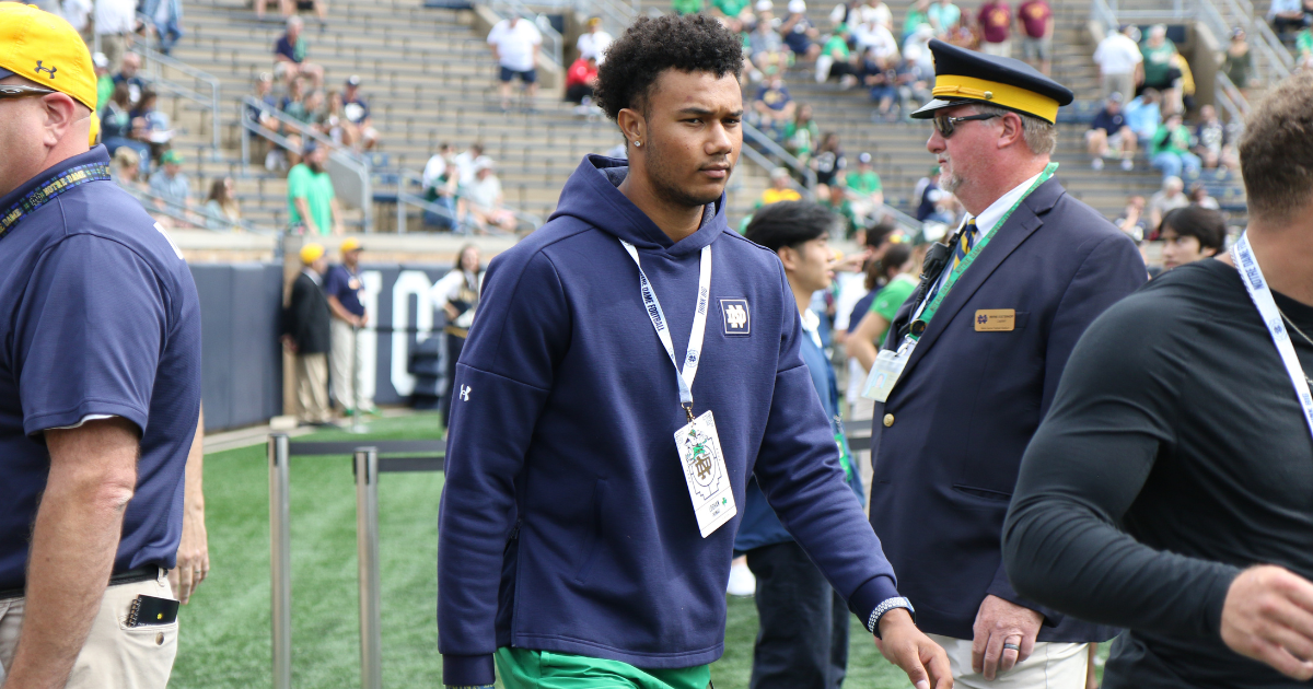 EDGE Loghan Thomas Recaps First Notre Dame Game Day Visit