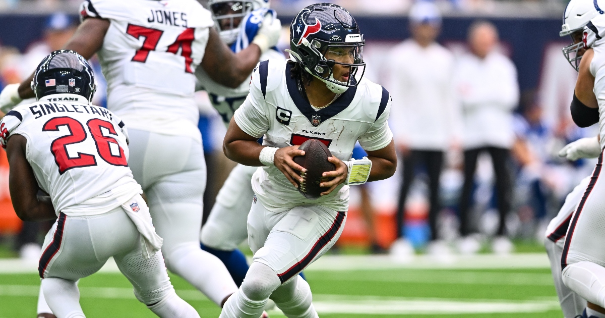 CJ Stroud's First Career NFL Completion For Houston Texans Goes To   Himself