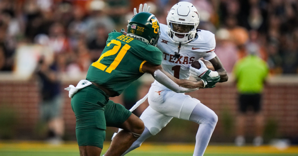 Xavier Worthy at Texas vs. Baylor