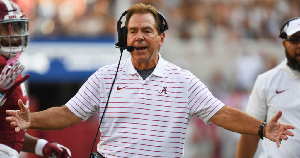 Alabama coach Nick Saban