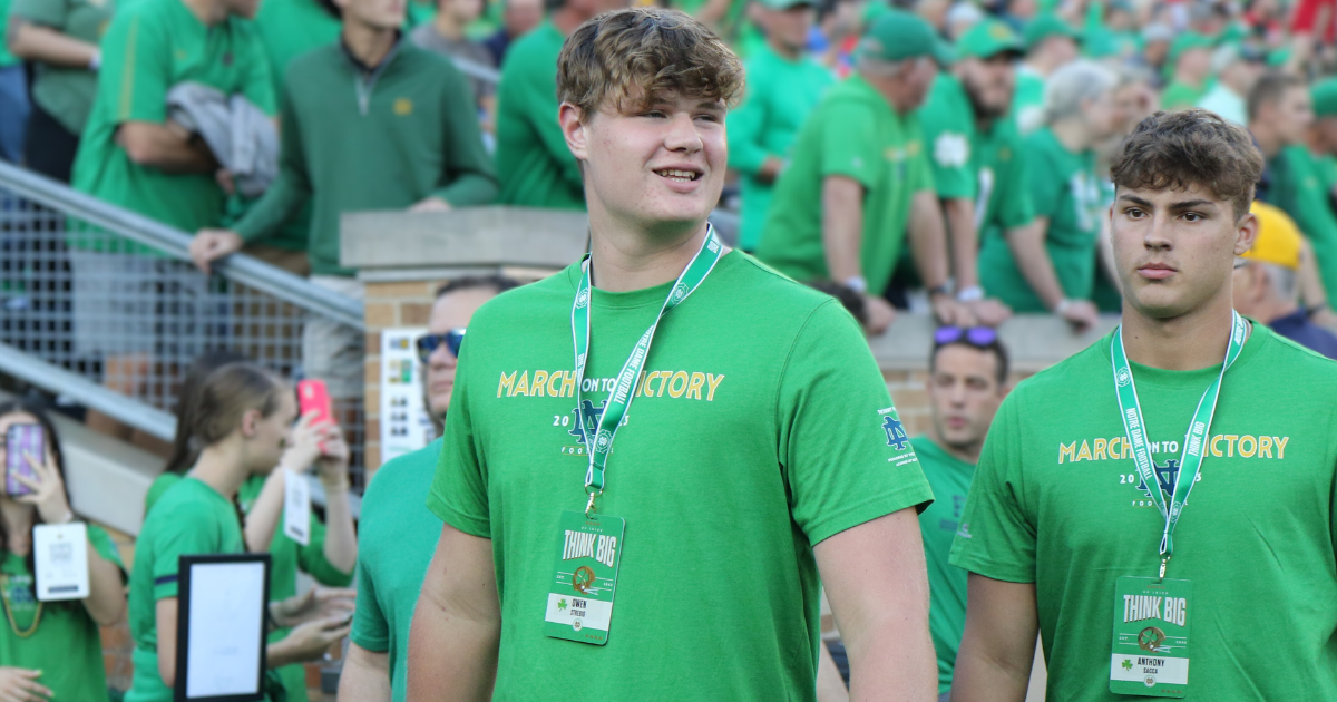 2025 OT Owen Strebig recaps first Notre Dame game day visit