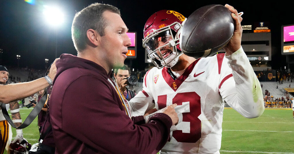 Arizona State coach Kenny Dillingham and USC quarterback Caleb Williams