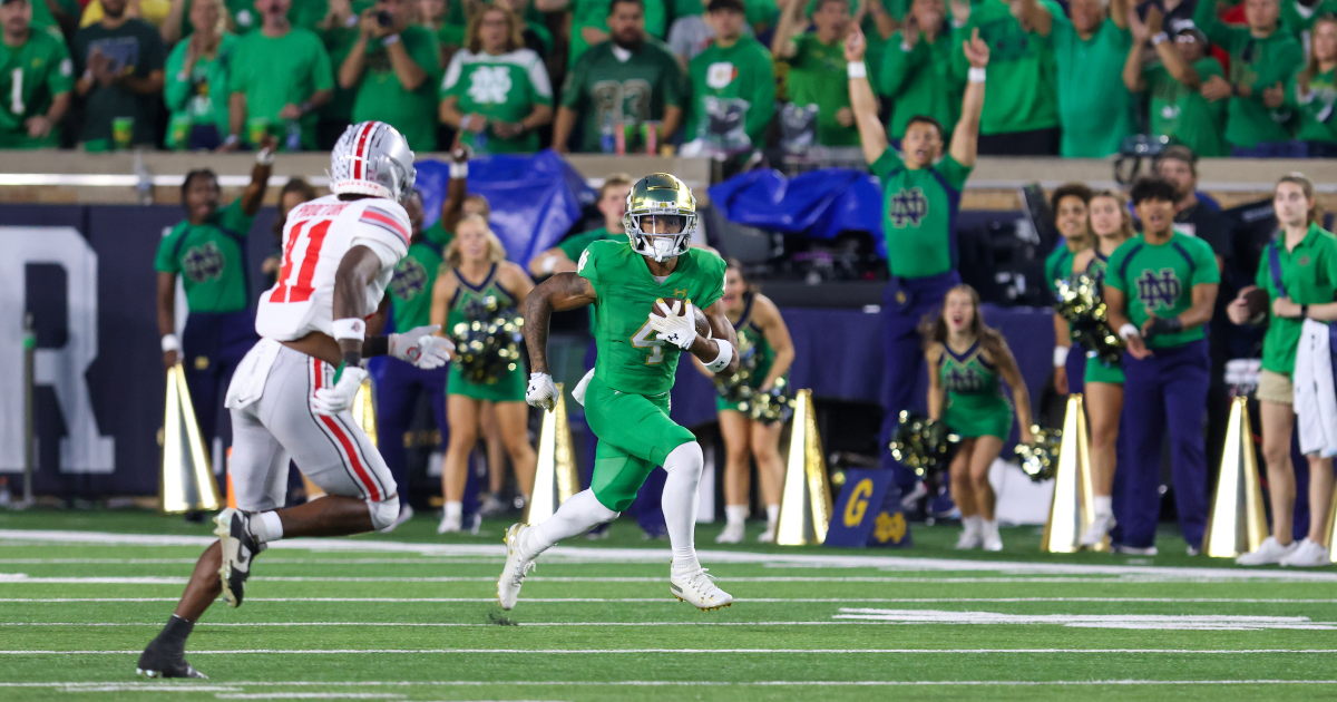 Notre Dame wide receiver Chris Tyree to enter transfer portal