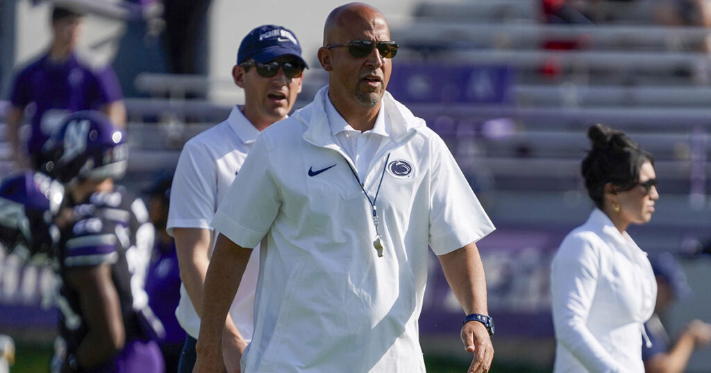 Penn State head coach James Franklin vs. Northwestern