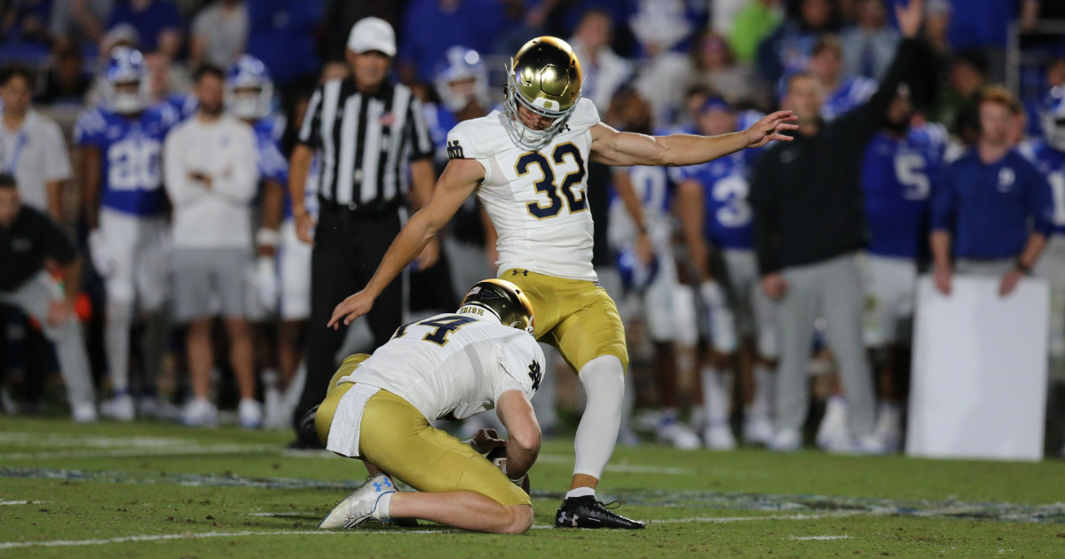 Former Notre Dame kicker signs undrafted free agent deal with XXXX