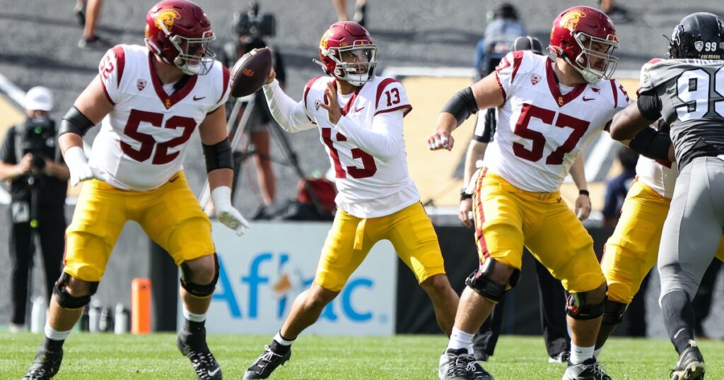 Notre Dame opponent USC quarterback Caleb Williams