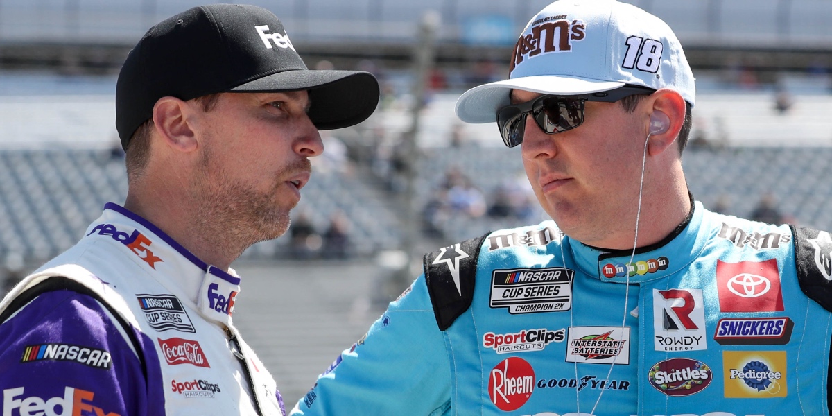 Denny Hamlin recalls paying off bet with Kyle Busch in pennies