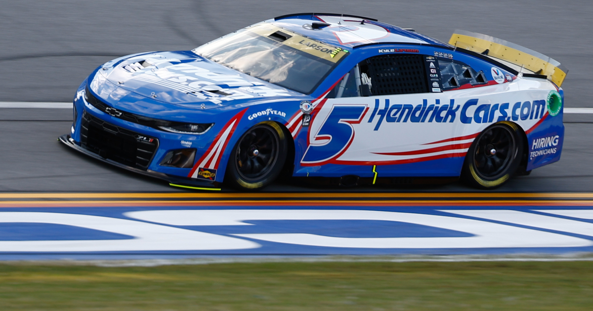 Kyle Larson Hits The Wall During Practice At The Charlotte Roval