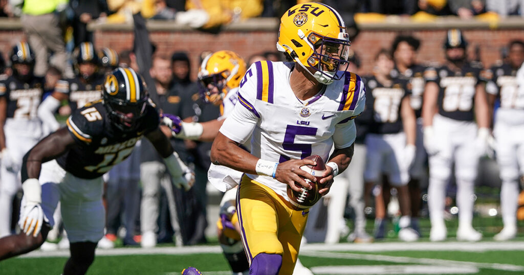 LSU quarterback Jayden Daniels vs. Missouri