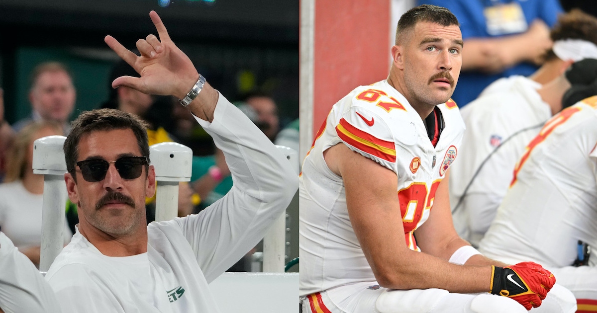 Aaron Rodgers calls Travis Kelce 'Mr. Pfizer' on Pat McAfee Show