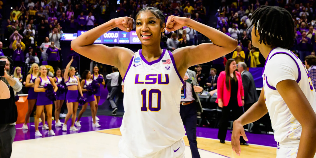 Angel Reese knocked over during LSU court storming after Kentucky buzzer- beater - On3