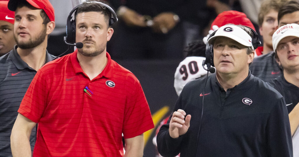 Former Georgia DC Dan Lanning and head coach Kirby Smart