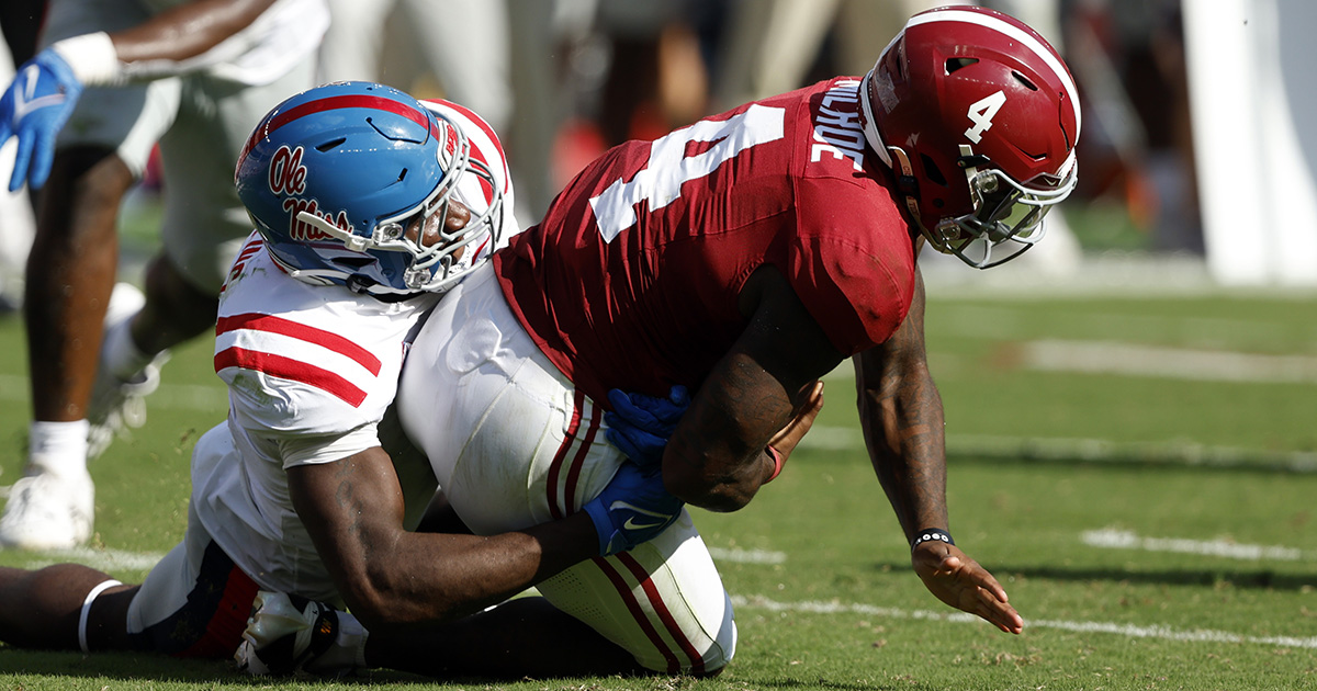 Dan Mullen: Jalen Milroe takes so many sacks because he doesn't take ...