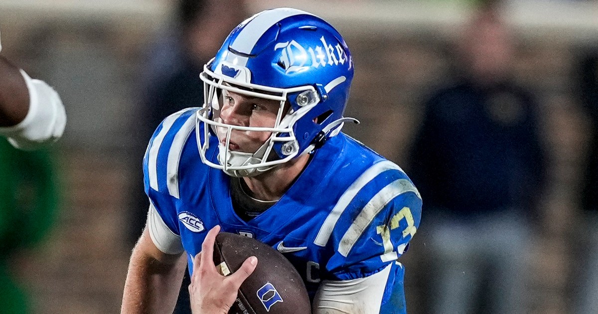 Duke transfer quarterback Riley Leonard commits to Notre Dame football