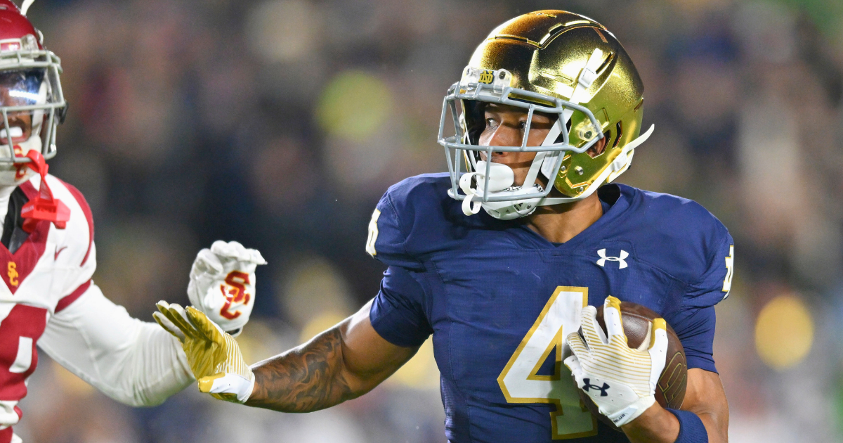 Notre Dame wide receiver Chris Tyree announces plans to enter transfer portal