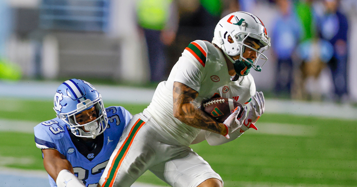 Miami WR Xavier Restrepo on pace to break receptions record