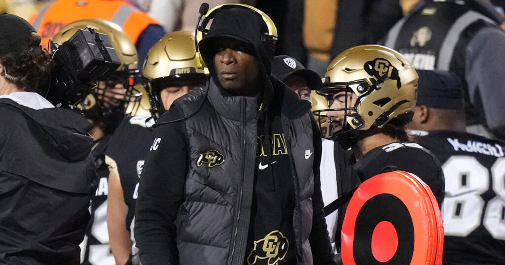 Colorado head coach Deion Sanders vs. Stanford