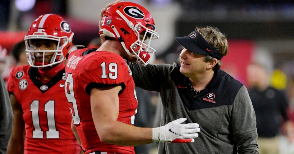 georgia-head-coach-kirby-smart-reveals-conversation-tight-end-brock-bowers-after-ankle-surgery