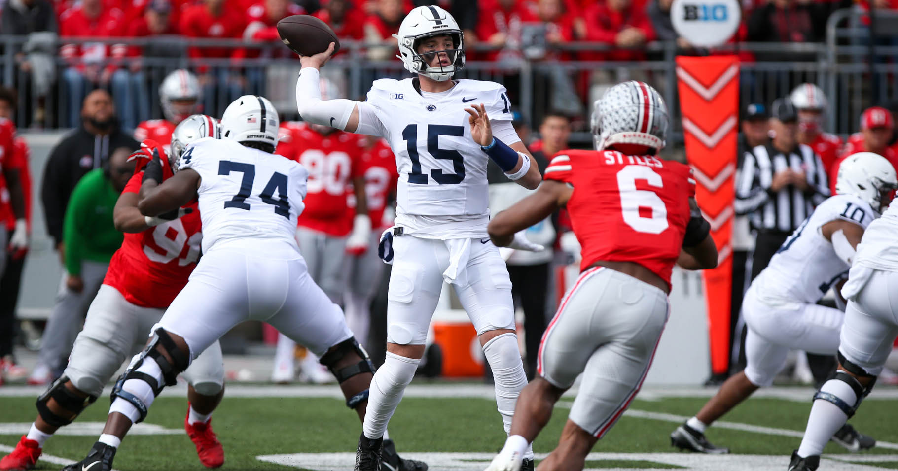 Harrison Jr. the difference as No. 3 Ohio State beats No. 7 Penn State  20-12 in a defensive struggle