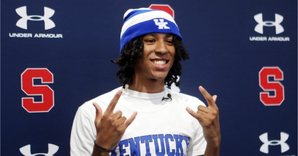 Boogie Fland following his commitment to Kentucky.