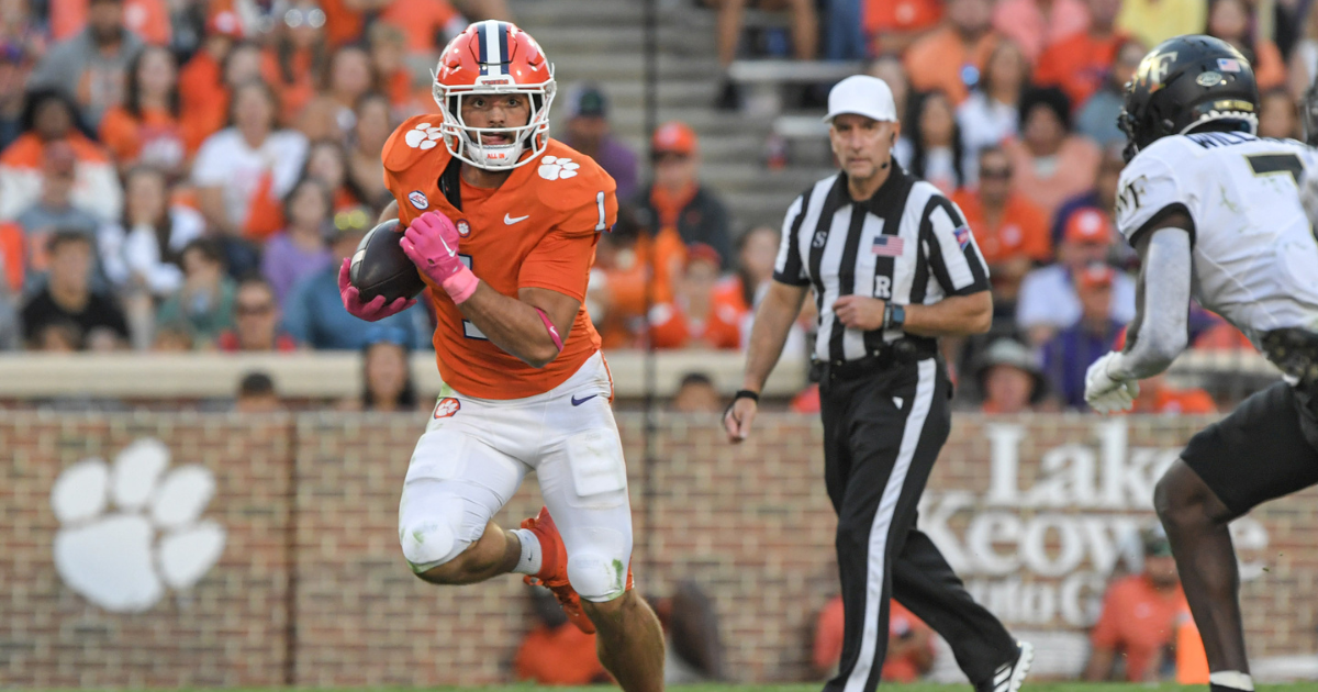 Will Shipley Clemson RB trending to play vs. Tech