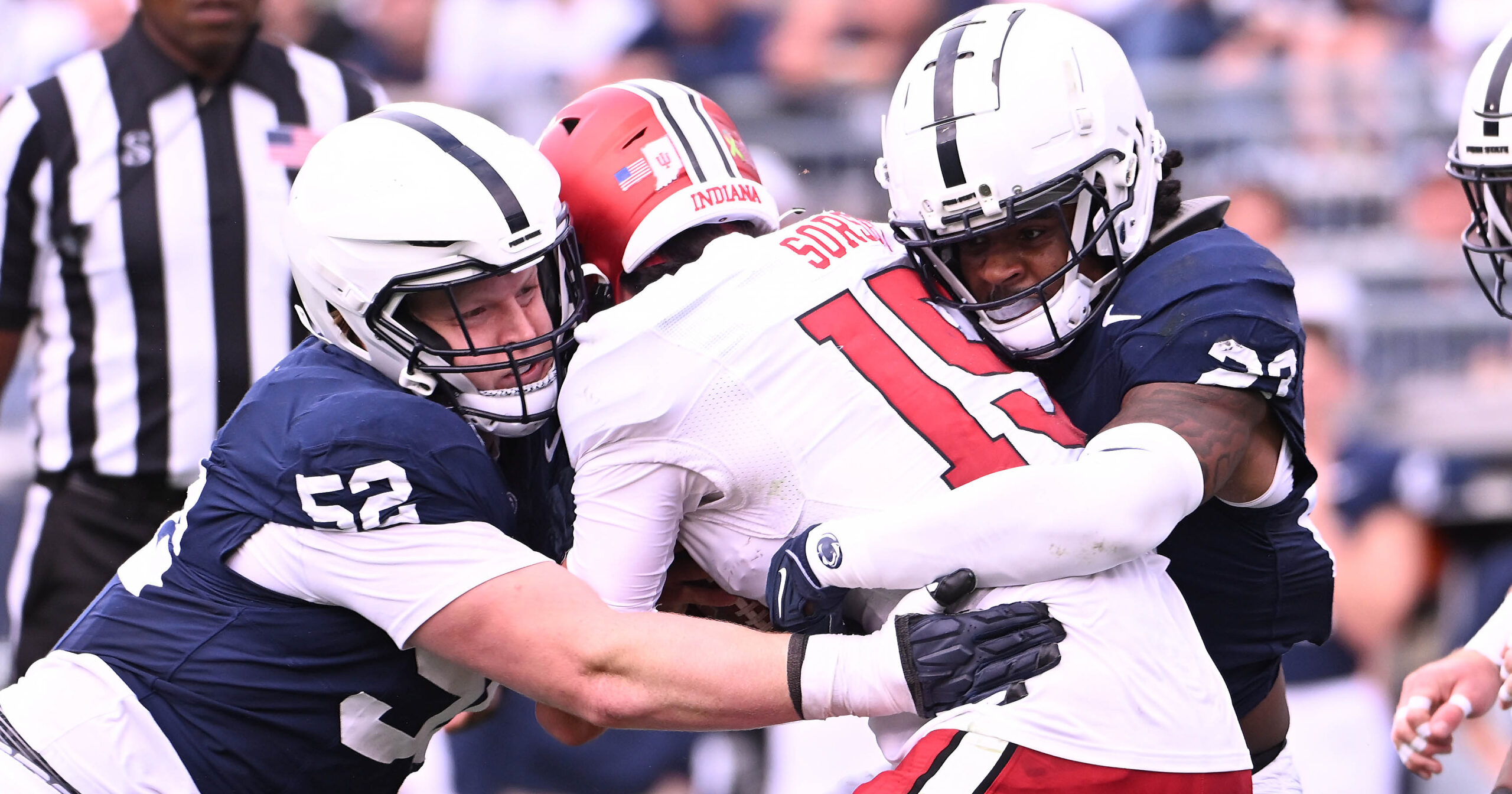 Defensive tackle Jordan van den Berg and linebacker Curtis Jacobs