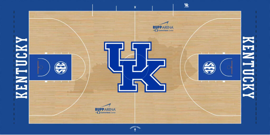 Kentucky Basketball Court at Rupp Arena