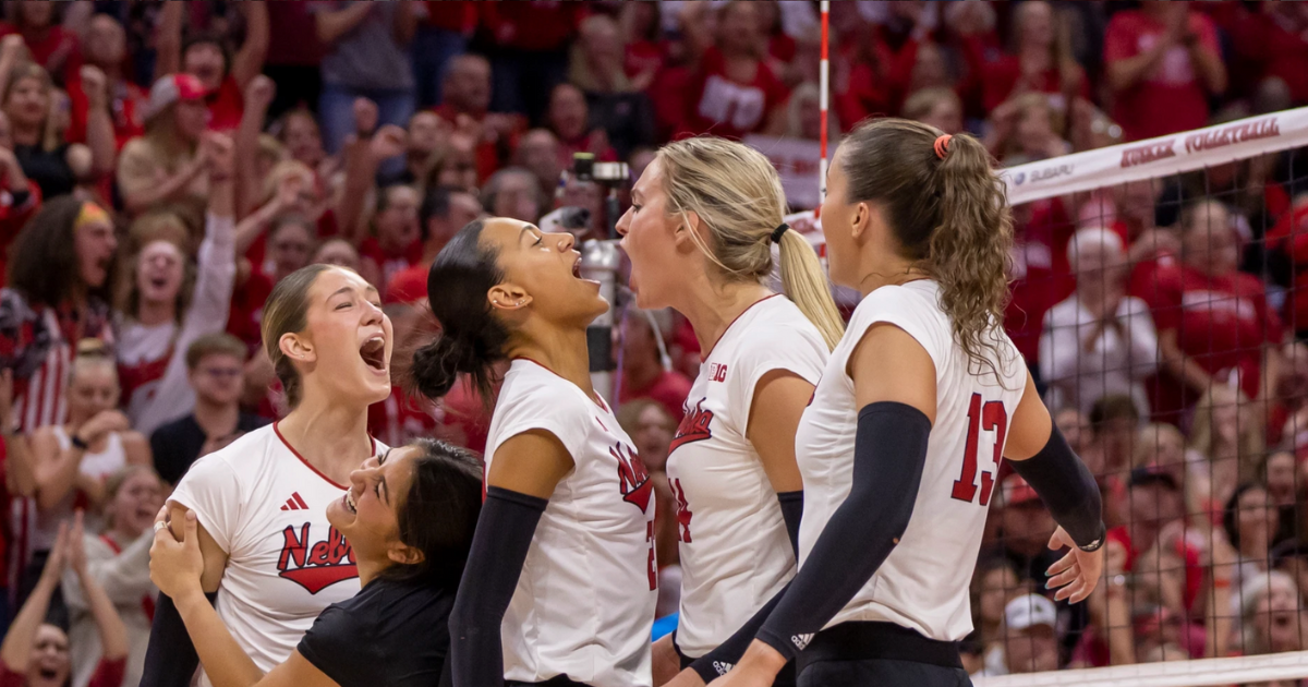 Nebraska volleyball rolls Tech to advance to Regional Final