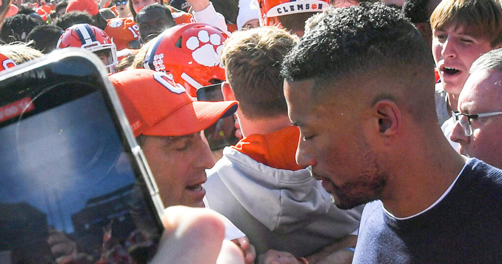 Clemson head coach Dabo Swinney and Notre Dame's