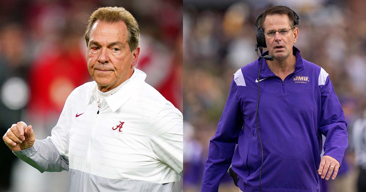 Nick Saban addresses James Madison’s hot start, rule keeping Dukes out of bowl games