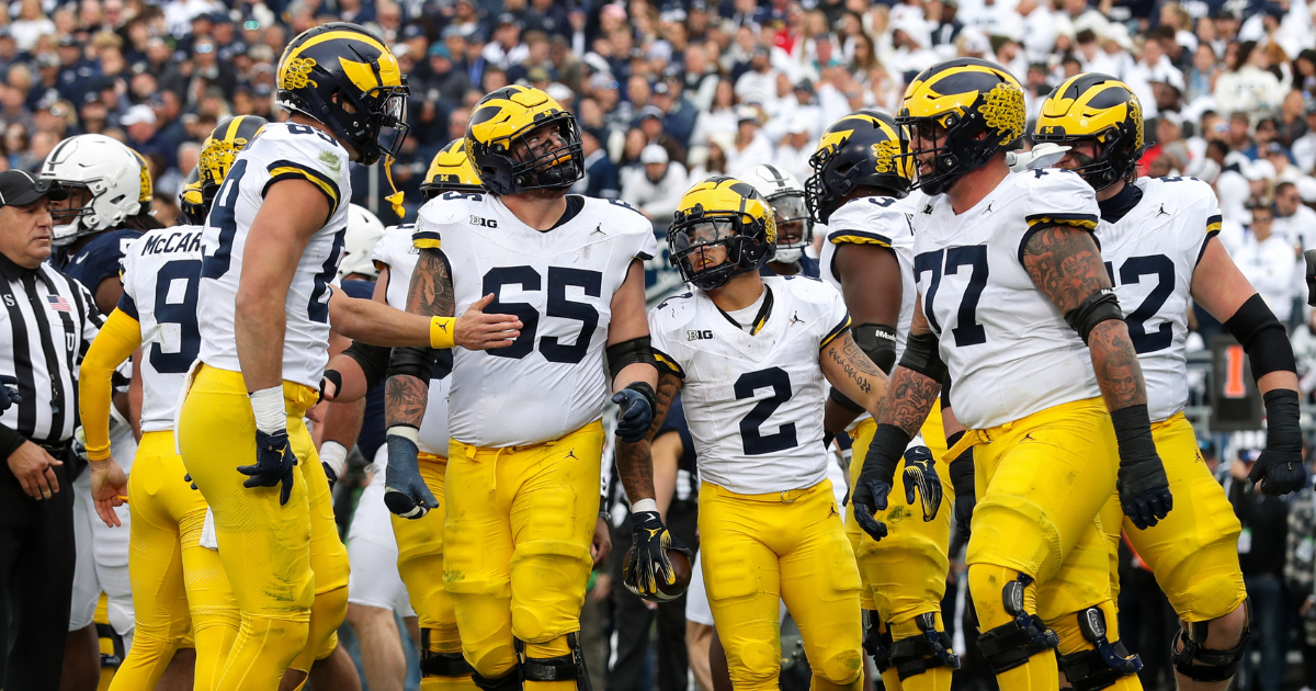 Michigan football bowl projections PSU win cements playoff status