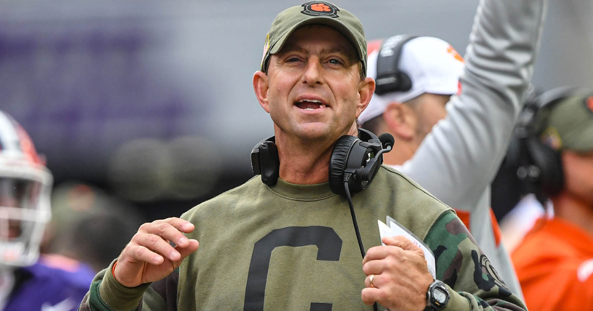 Dabo Swinney earns $75,000 bonus due to South Carolina win, per report ...