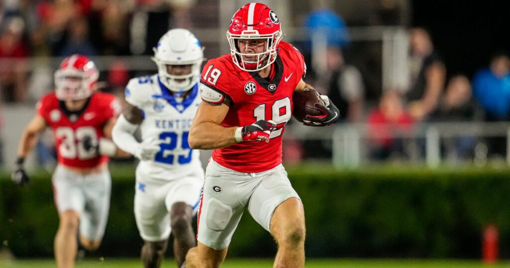 georgia-head-coach-kirby-smart-shares-health-update-tight-end-brock-bowers-after-ankle-injury