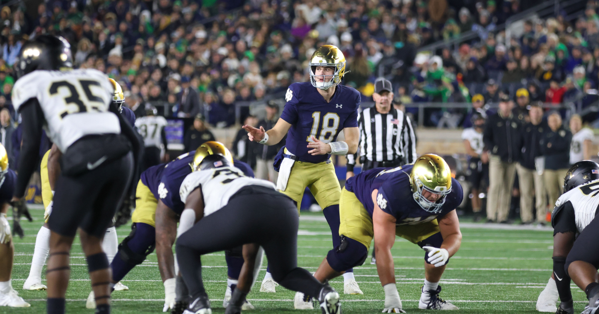 Notre Dame releases depth chart for Sun Bowl vs. Oregon State