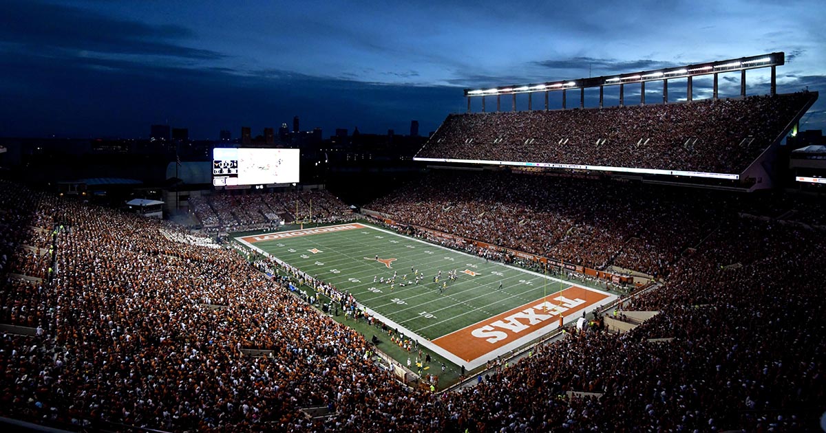 Texas showing SEC scores on jumbotron in final Big 12 home game - On3