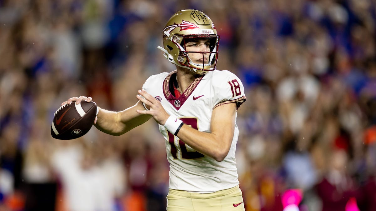 Florida State QB Tate Rodemaker briefly leaves game after ferocious hit to head results in targeting