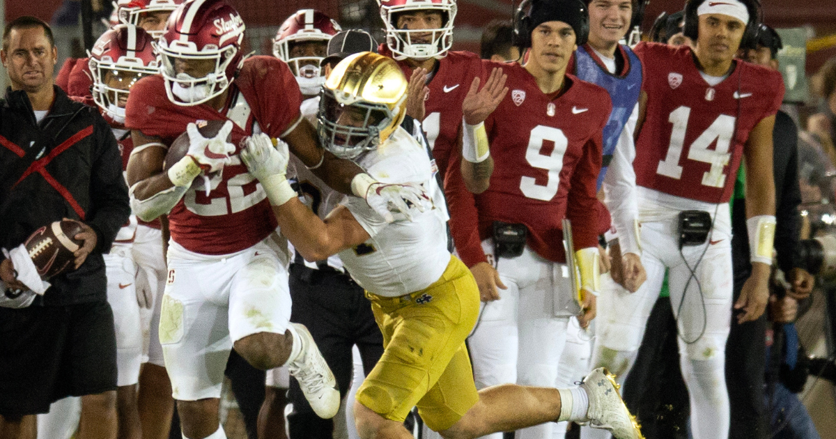 Notre Dame at Stanford snap counts, participation chart Defense