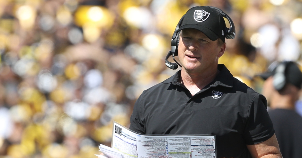 Jon Gruden had his Wikipedia page edited to reflect a potential new job